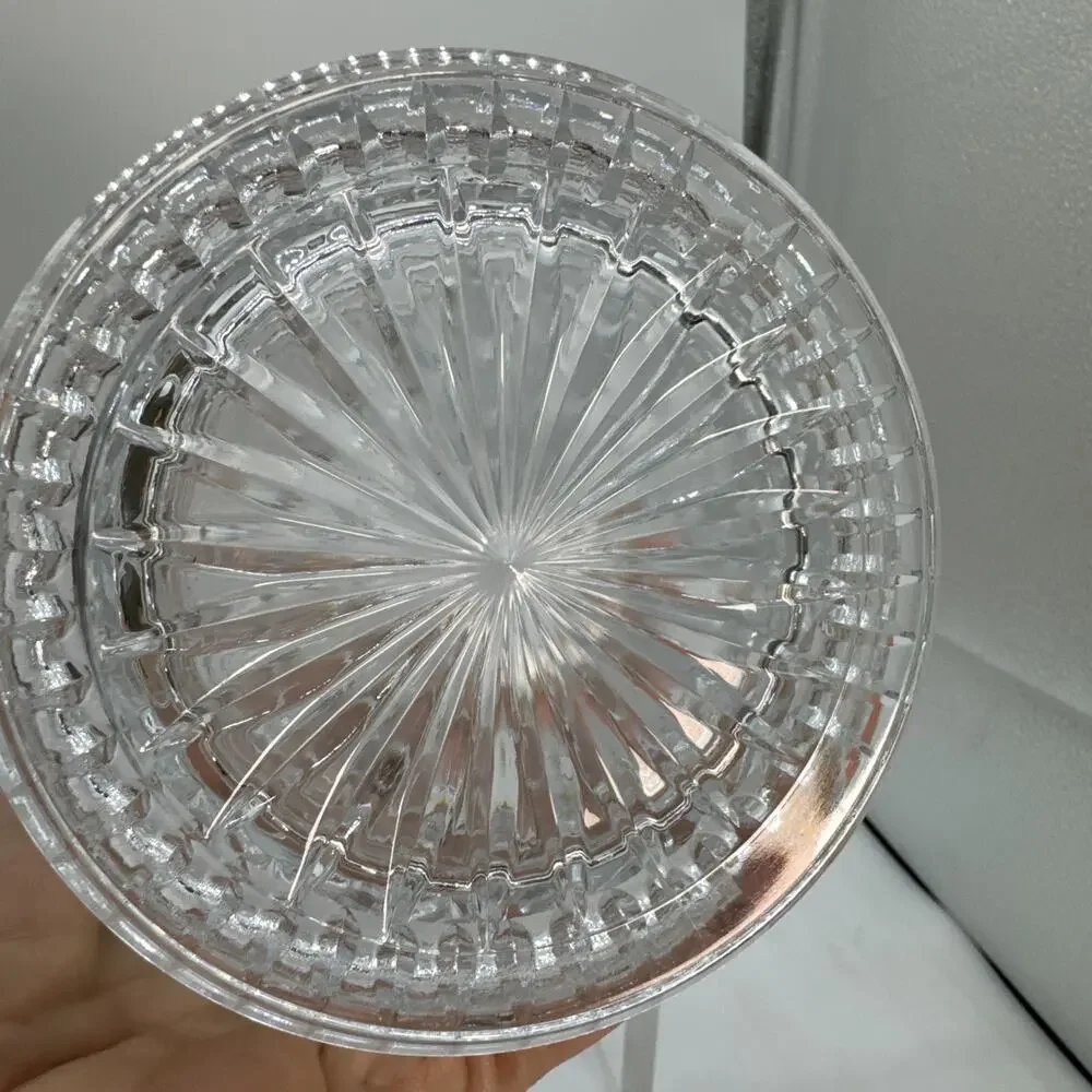 DePlomb Lead Cut Crystal Vase Pineapple Floral Diamond Design 24% VTG USA 7.5